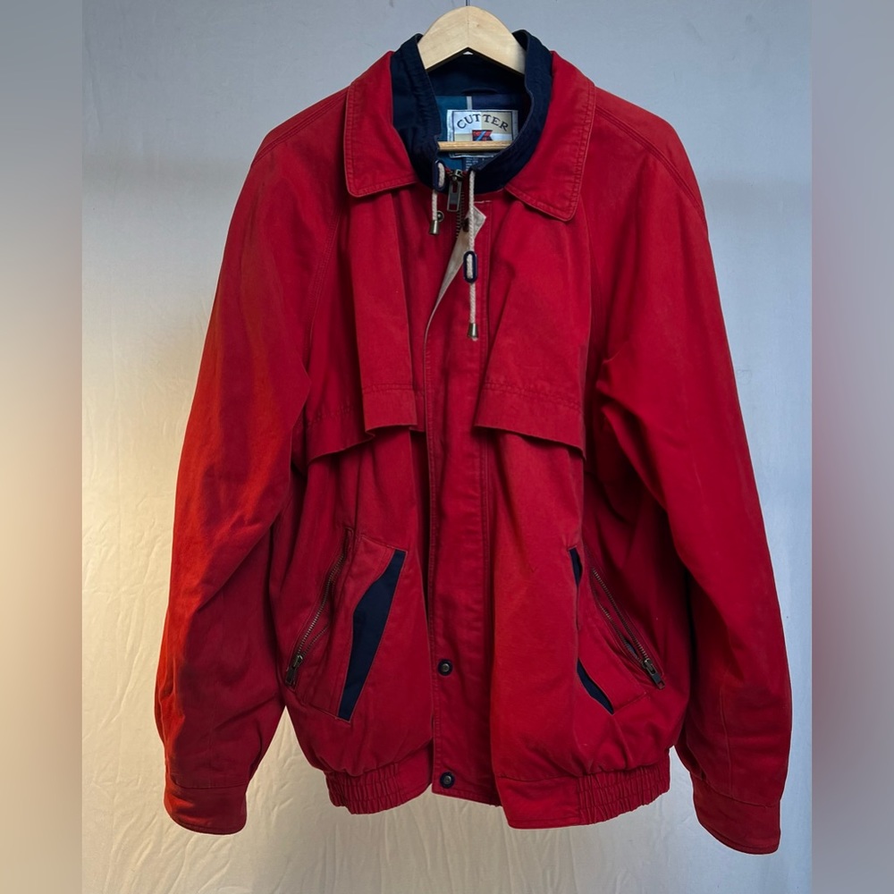 unisex red cutter & buck coat